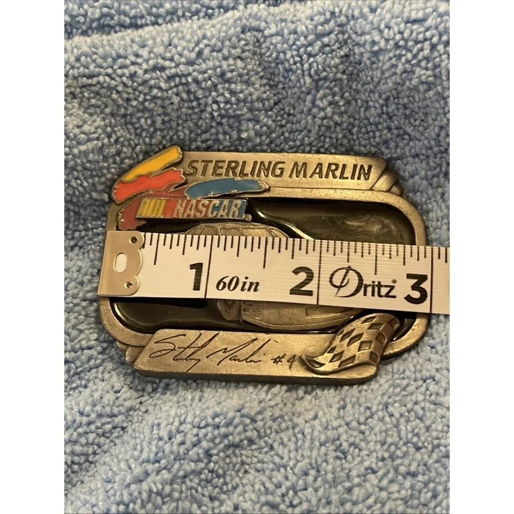 VTG Nascar‎ Sterling Marlin Belt Buckle American Legends Foundry Daytona 500 USA